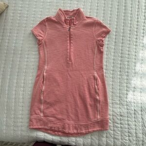 Tommy Bahama Tobago Bay Coral Pink Short Sleeve Zip-Up Dress